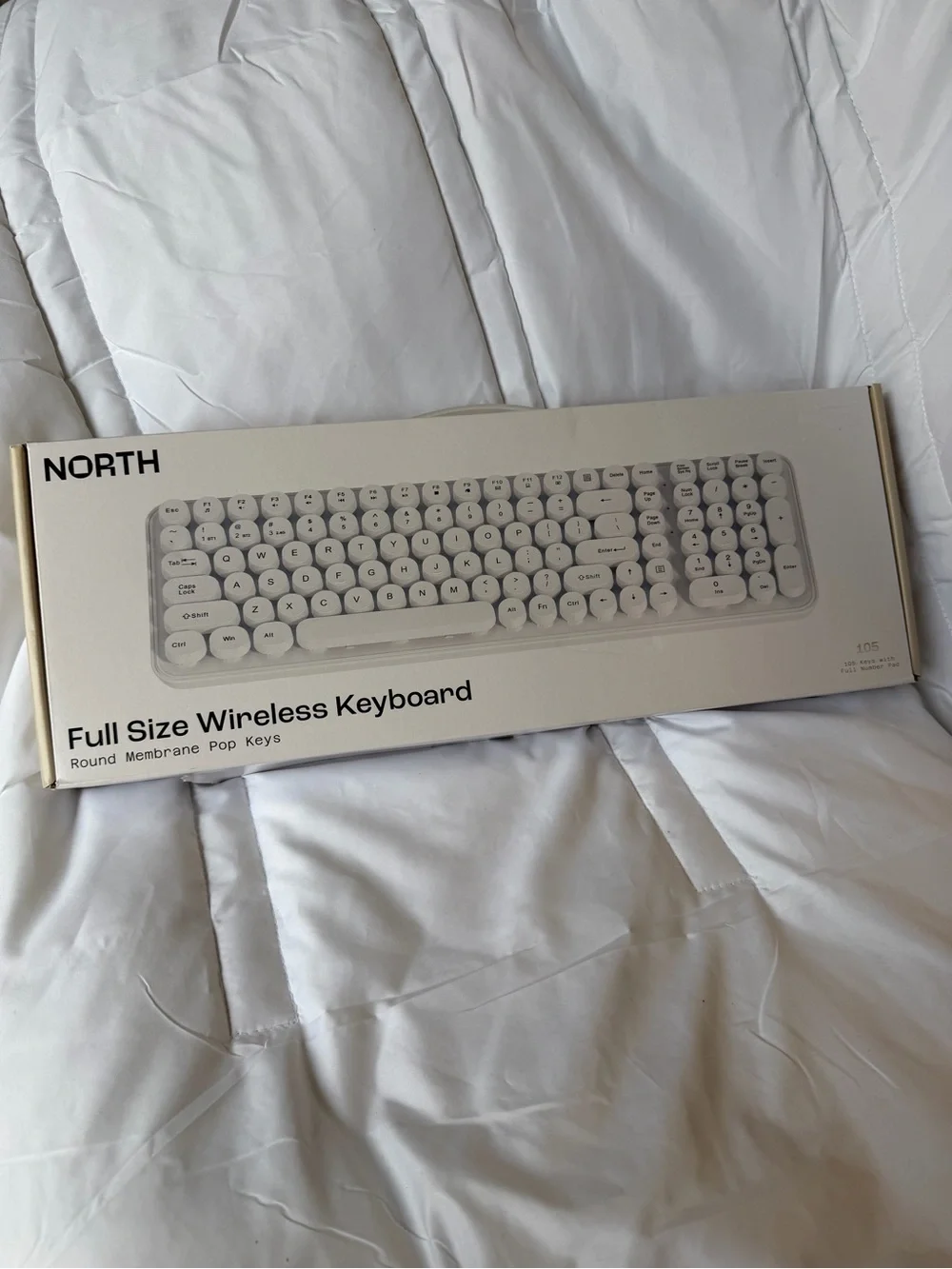 Wireless Retro Round-Key Keyboard in White From Target